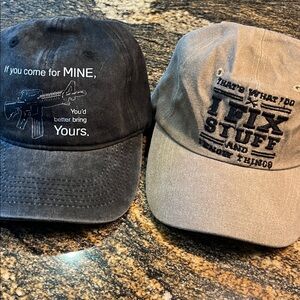 Black and Tan Graphic Baseball Caps